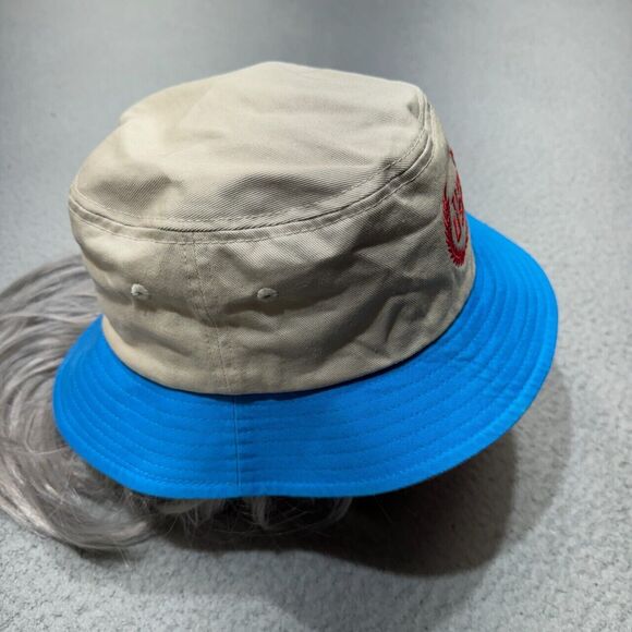 Team USA Bucket Hat Mens One Size Beige Blue Olympic Games Olympiad US Apparel - Picture 6 of 10